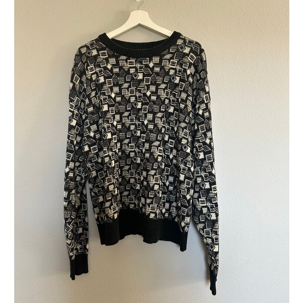 Vintage Mark Shale 90s Sweater size Medium abstract